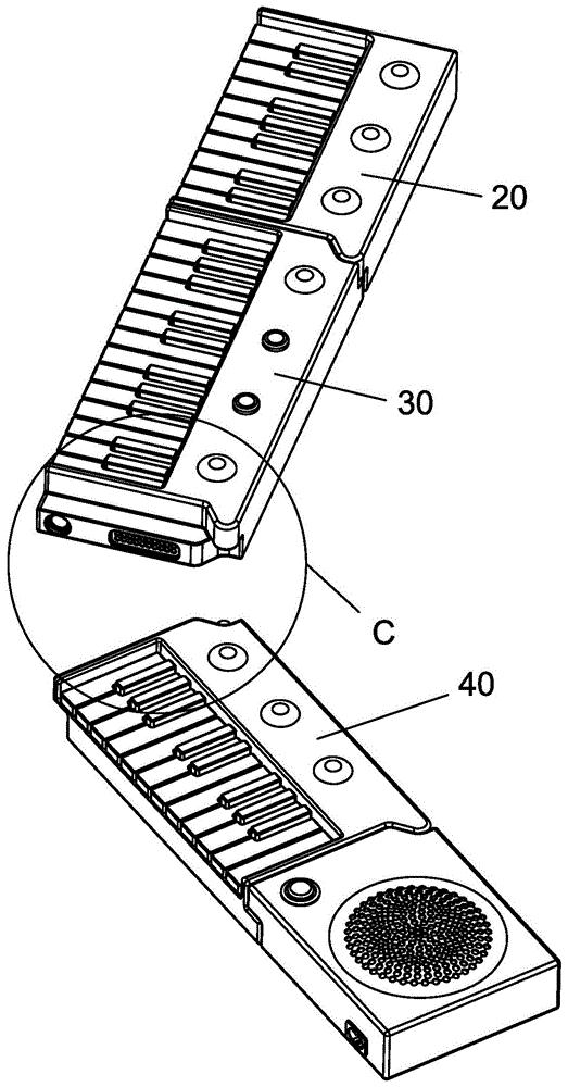 一种多功能可拆式电子琴