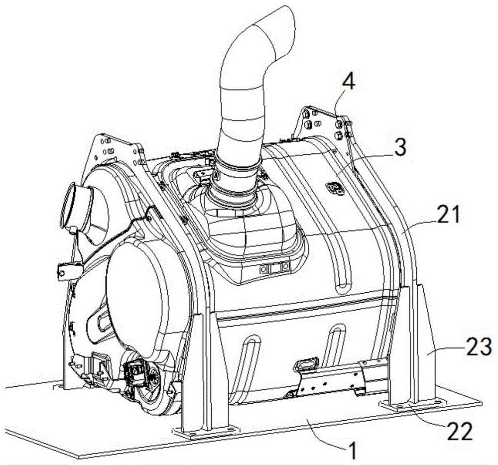 cn109854349a_廢氣後處理裝置安裝結構及挖掘機在審