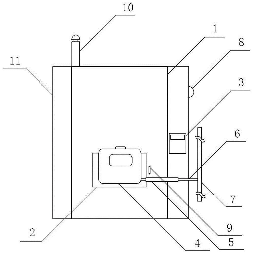 一种基于天然气燃烧机为能源供给的环保烤烟房