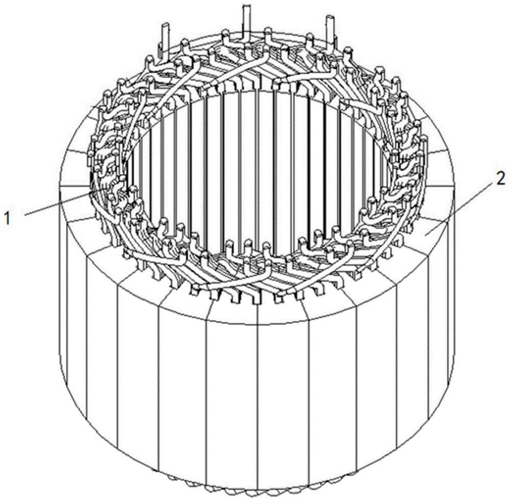一种扁线电机定子