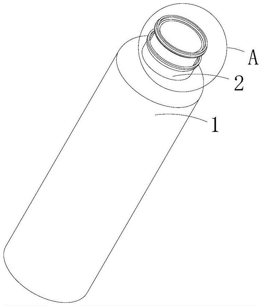 该二元包装喷雾瓶,通过设置瓶体和连接结构和盖体结构的相互配合,首先