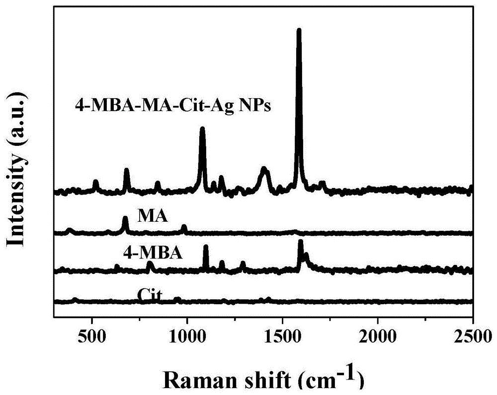 一种表面增强拉曼光谱基底4mbamacitagnps及其应用
