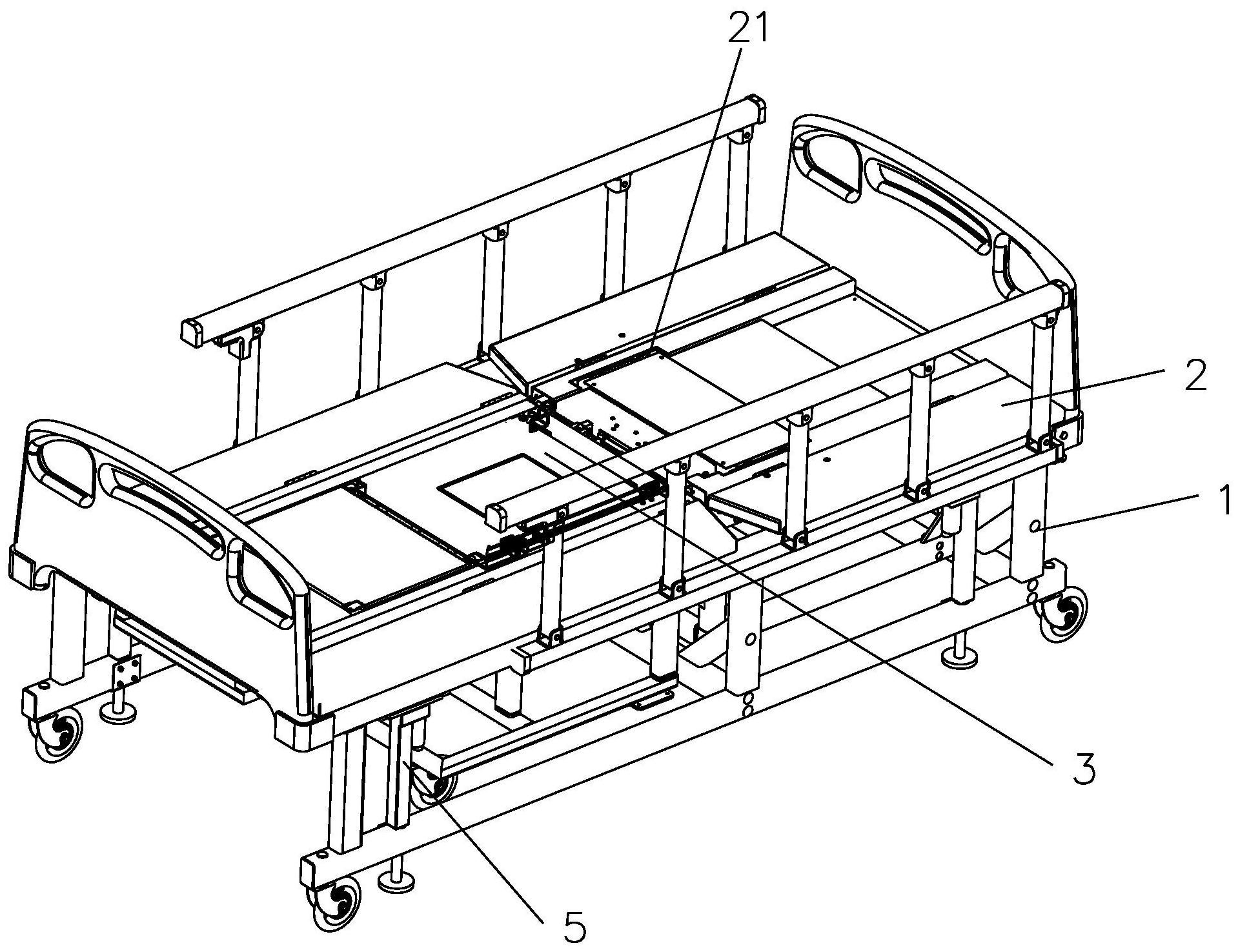 一种床椅分离可整体翻身的护理床