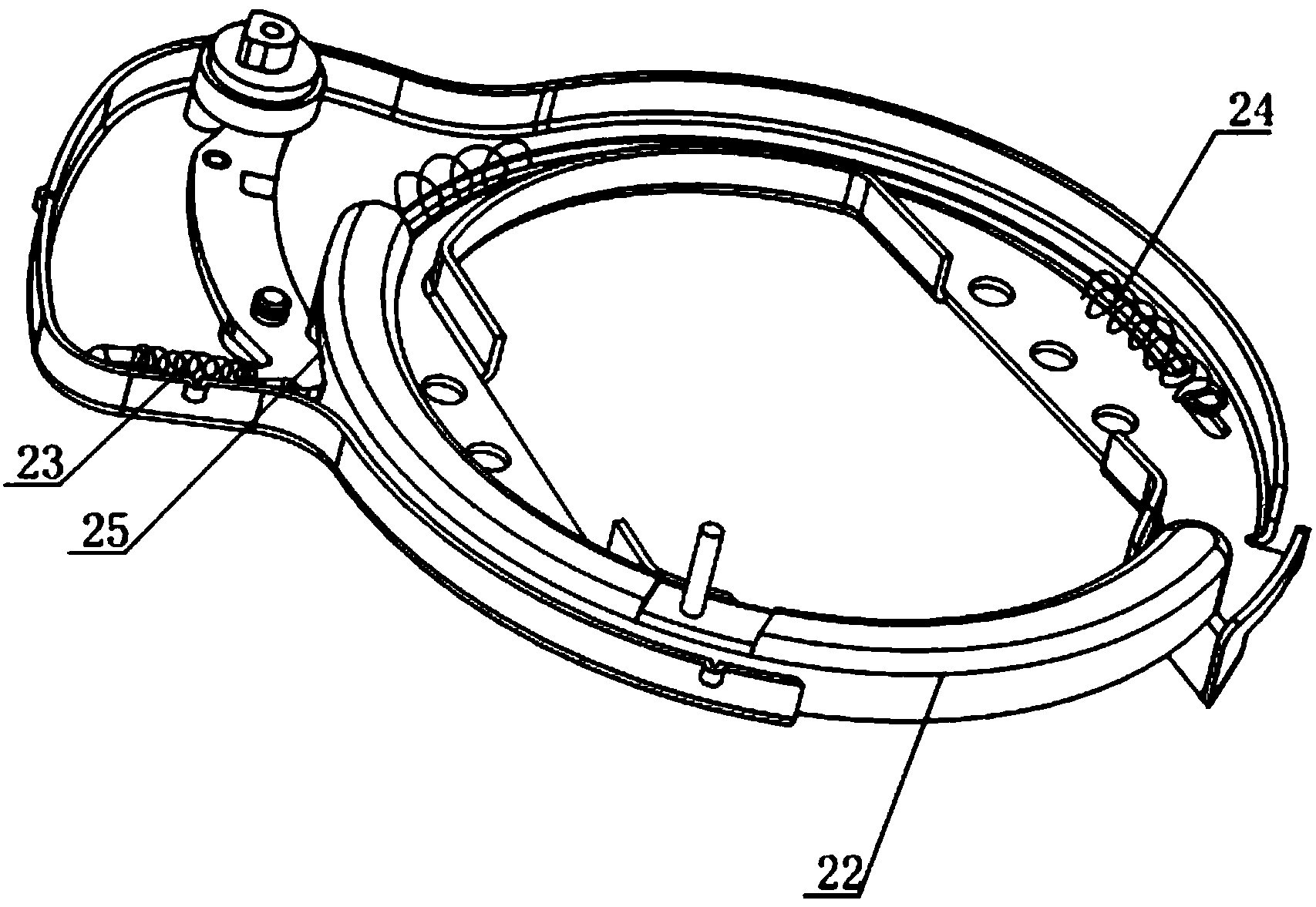 一种手闭合电开启的锁轮圈形智能自行车锁