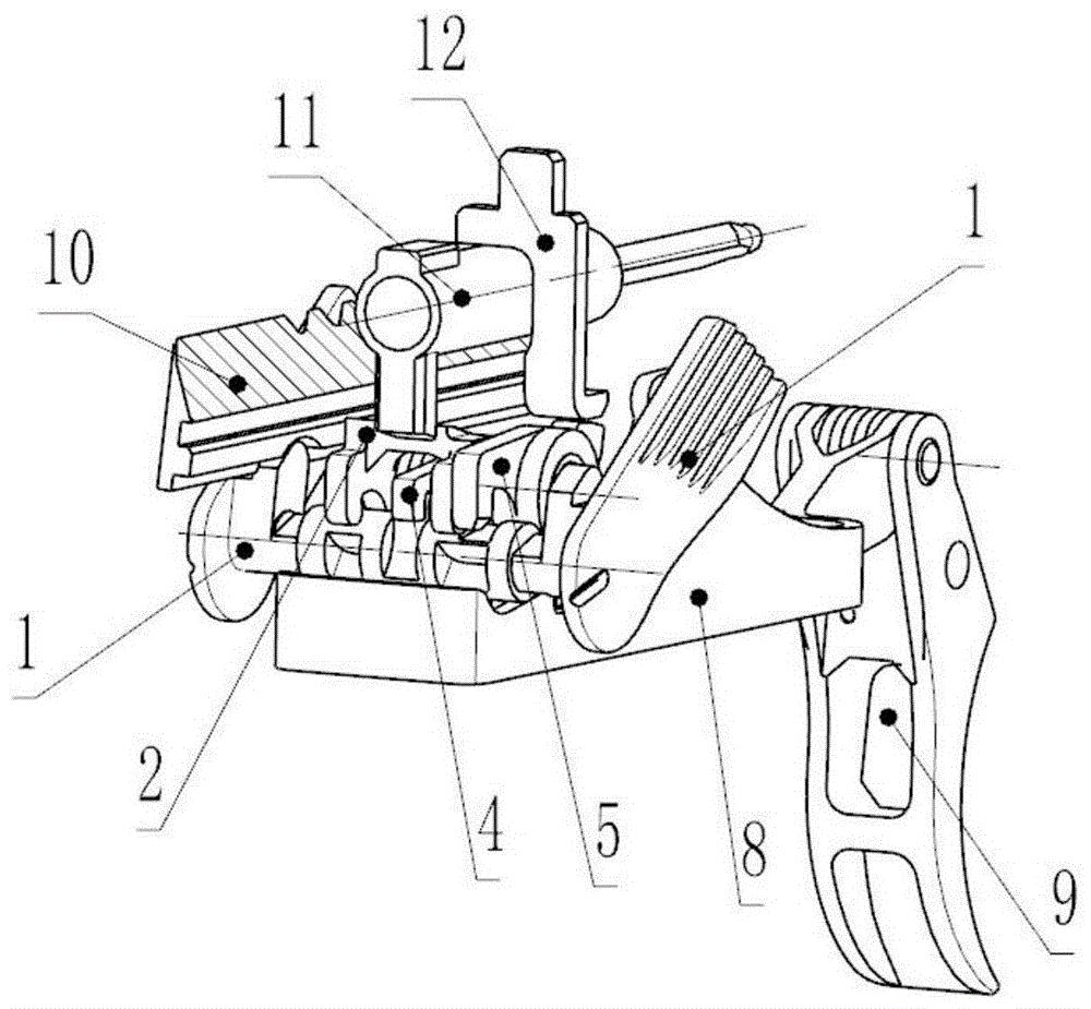 一种击针平移式手枪的手动保险机构