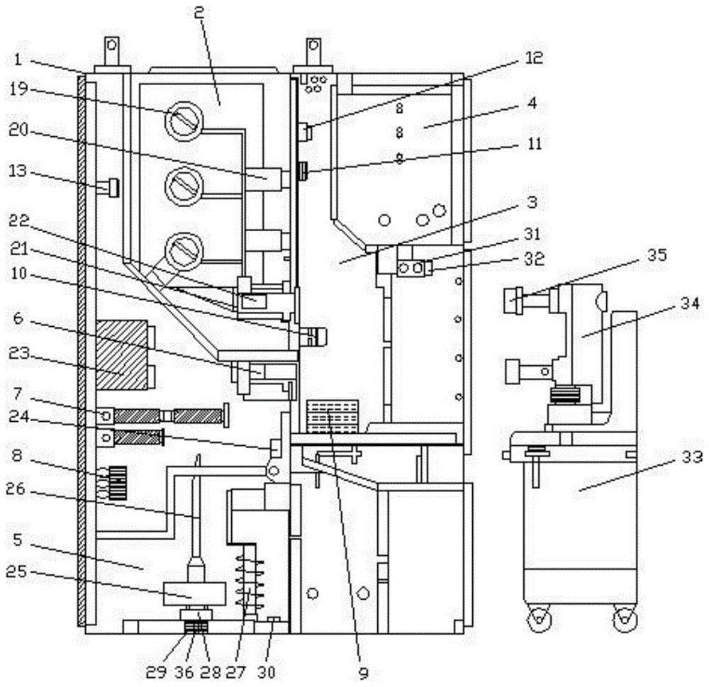 一种能对输出电压进行监测调控的kyn28a-12手车式高压开关柜