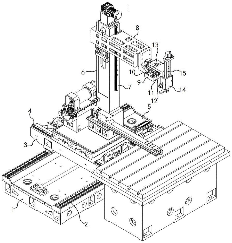 一种分体式双z轴中走丝线切割机床