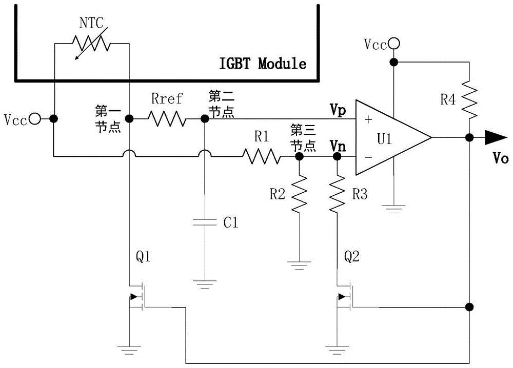 igbt模塊測溫電路測溫方法及計算機可讀存儲介質