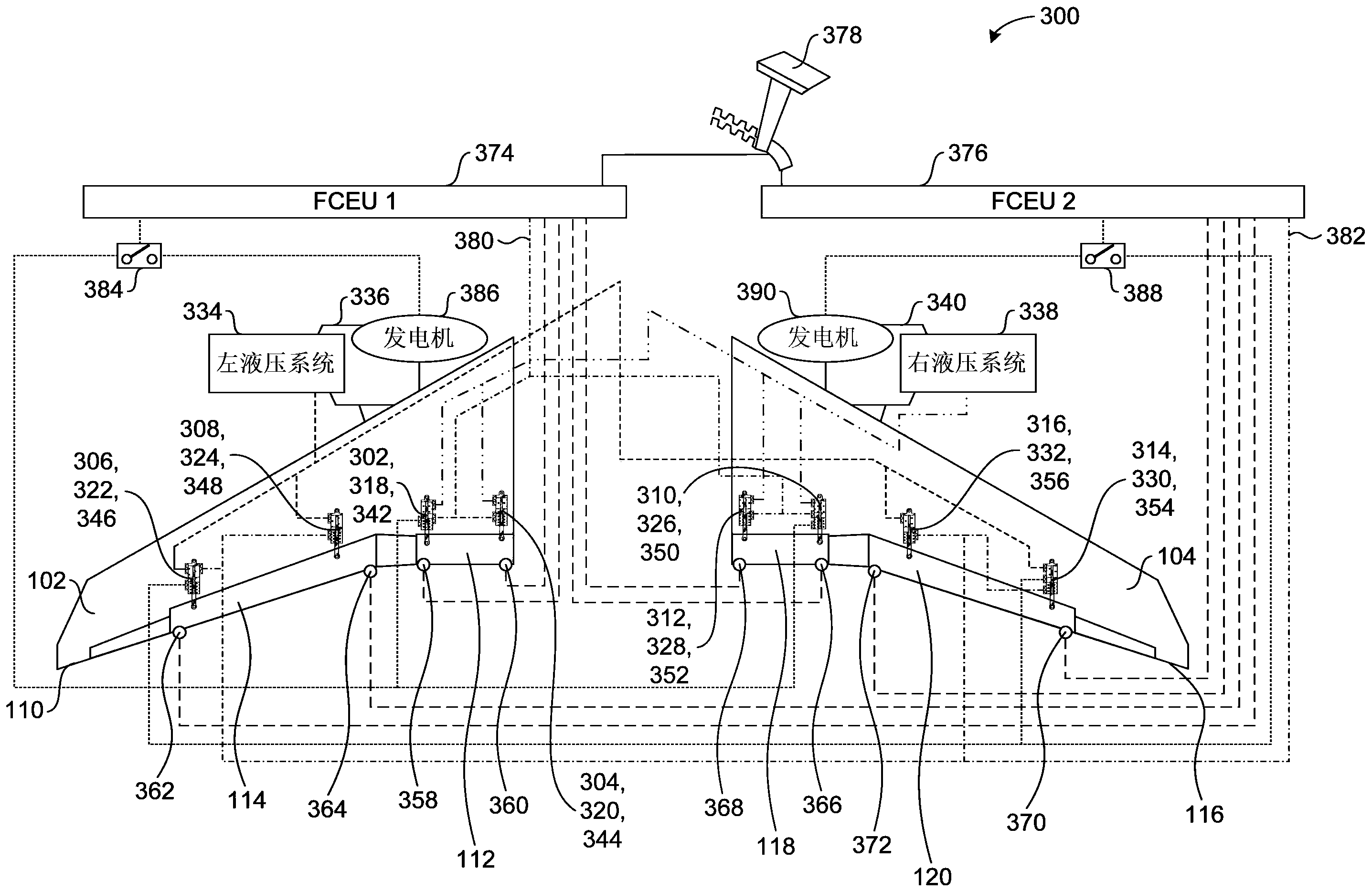 分布式后缘机翼襟翼系统