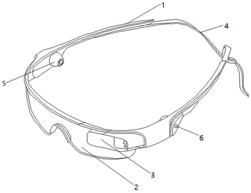 一种旅游用英语智能翻译眼镜