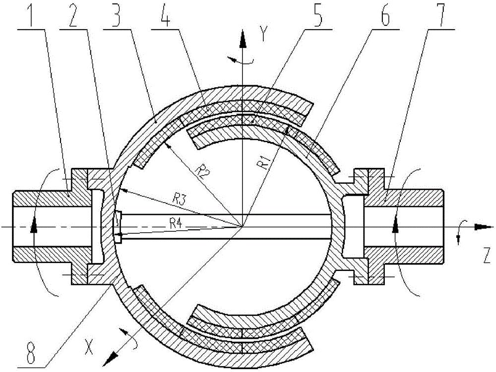 cn110138178a_一种球面副万向永磁联轴器在审