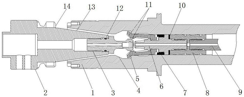 本发明公开了一种基于主轴的拉紧结构,包括转子,刀柄机构和拉爪机构