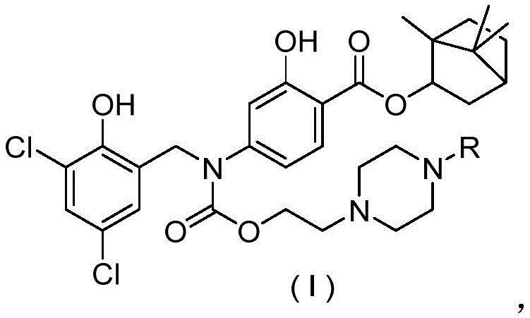 cn110218202a_一类n-苄基取代的氨基水杨酸2-坎醇酯的哌嗪衍生物及其