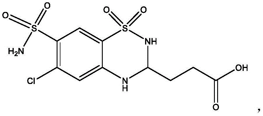 所述氢氯噻嗪半抗原的结构式为所述人工抗原的结构式为本发明还公开了