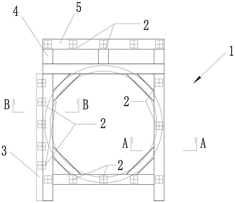 一种用于盾构机在小半径曲线始发的反力架