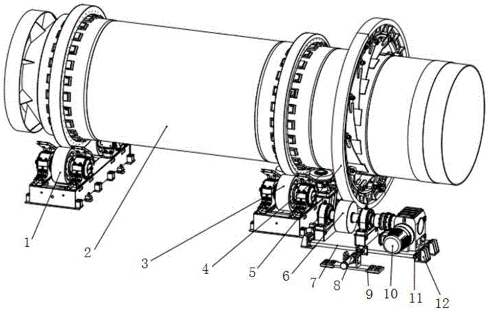 摩擦轮传动的回转窑