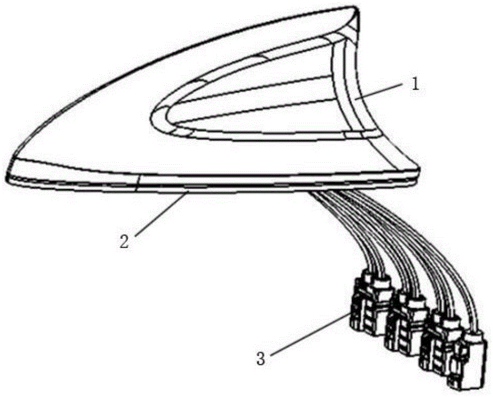 组合式车载鲨鱼鳍天线