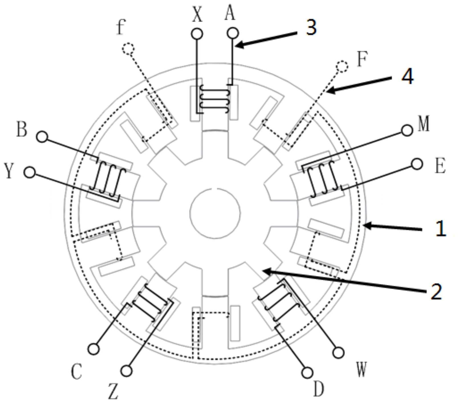 五相5n4n极电枢励磁分散式容错电励磁双凸极电机