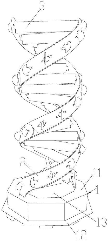 一种dna双螺旋结构模型拼接玩具
