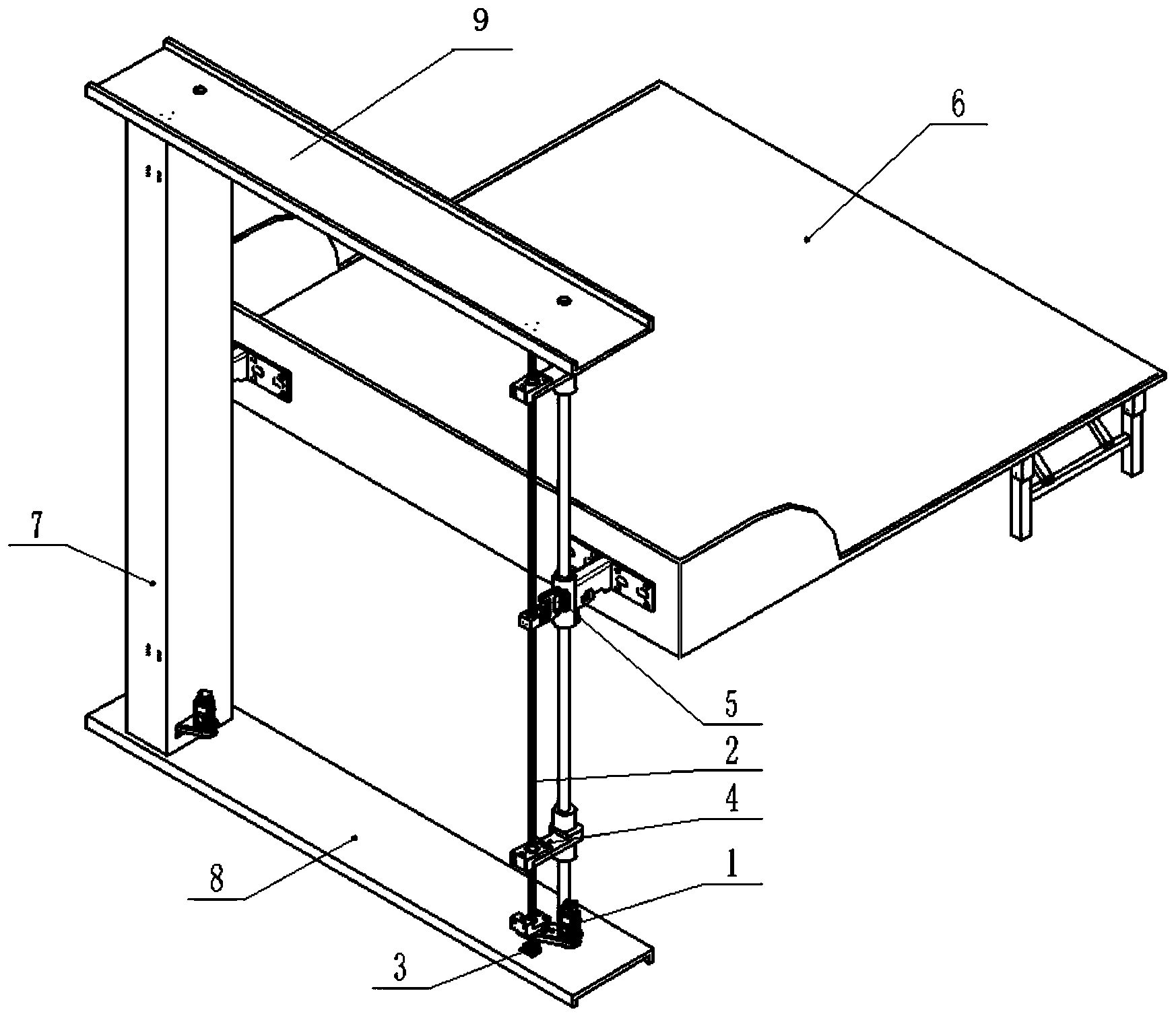 包括床框架组件,驱动装置,与驱动装置连接的丝杠组件,支撑底座和支撑