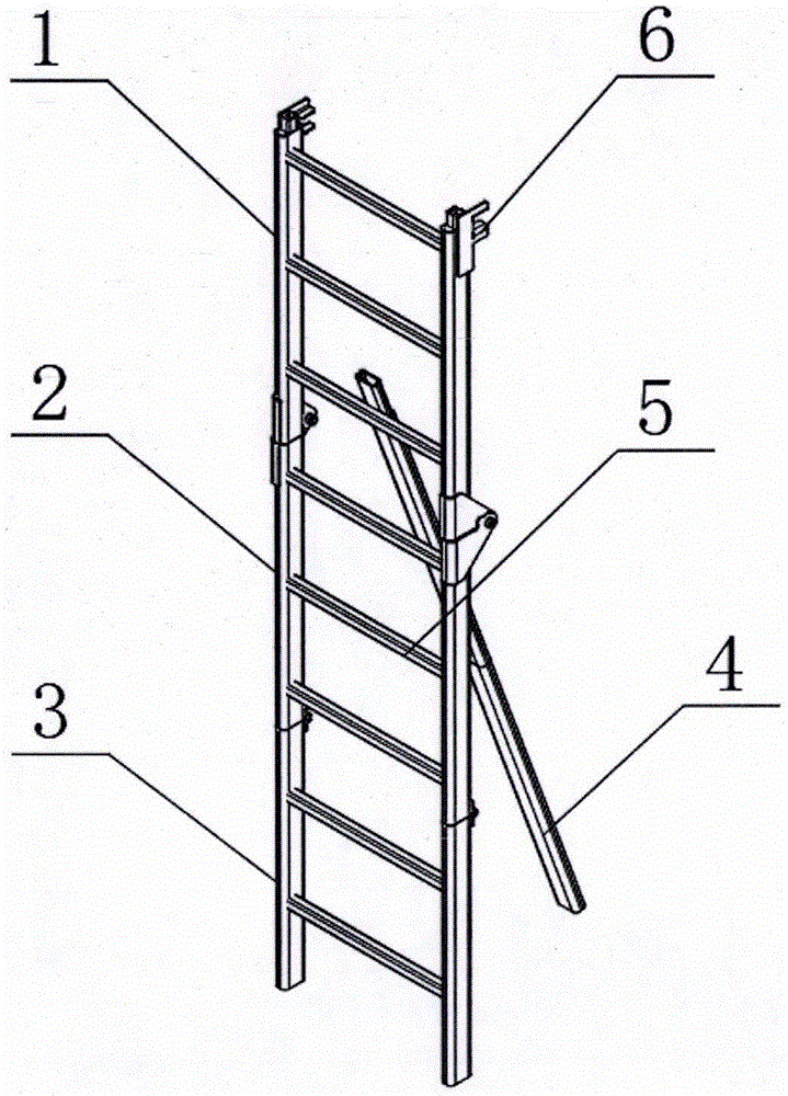 梯子的结构图解图片