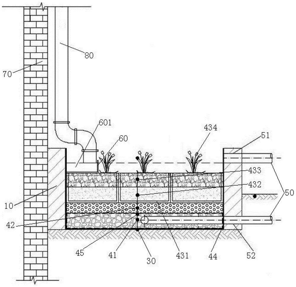 强化滞留的装配式雨水花坛