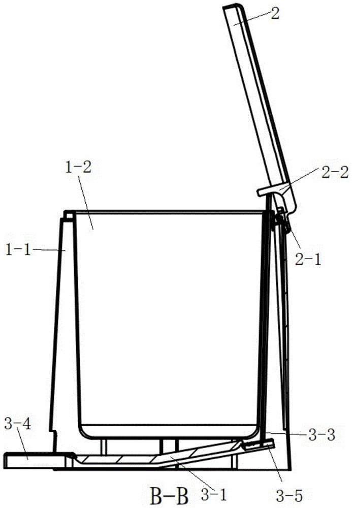 脚踏垃圾桶结构图图片