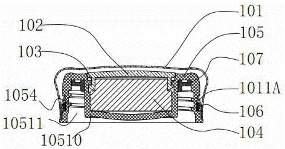 该保温杯盖包括外盖和内盖,所述外盖的口部内侧固定设置有带倒刺结构