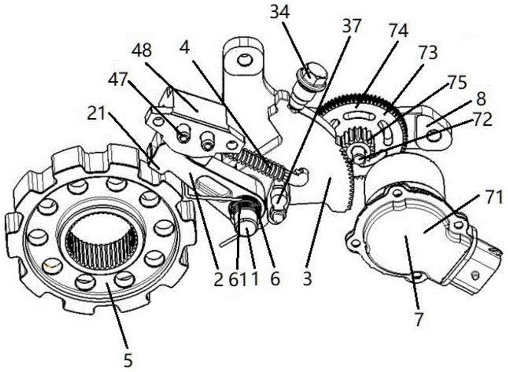 自动变速器驻车锁止机构