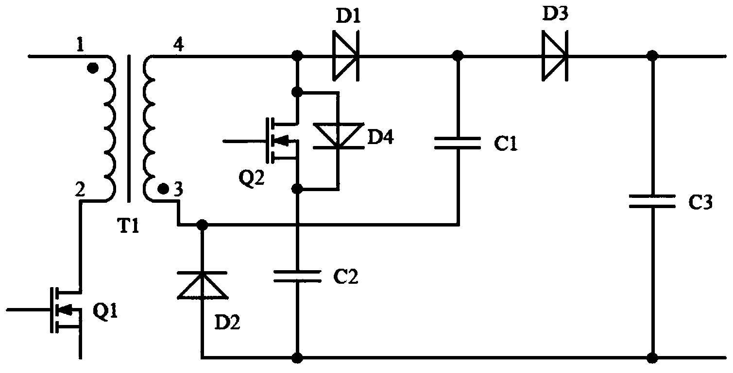 一種正反激式開關電源電路