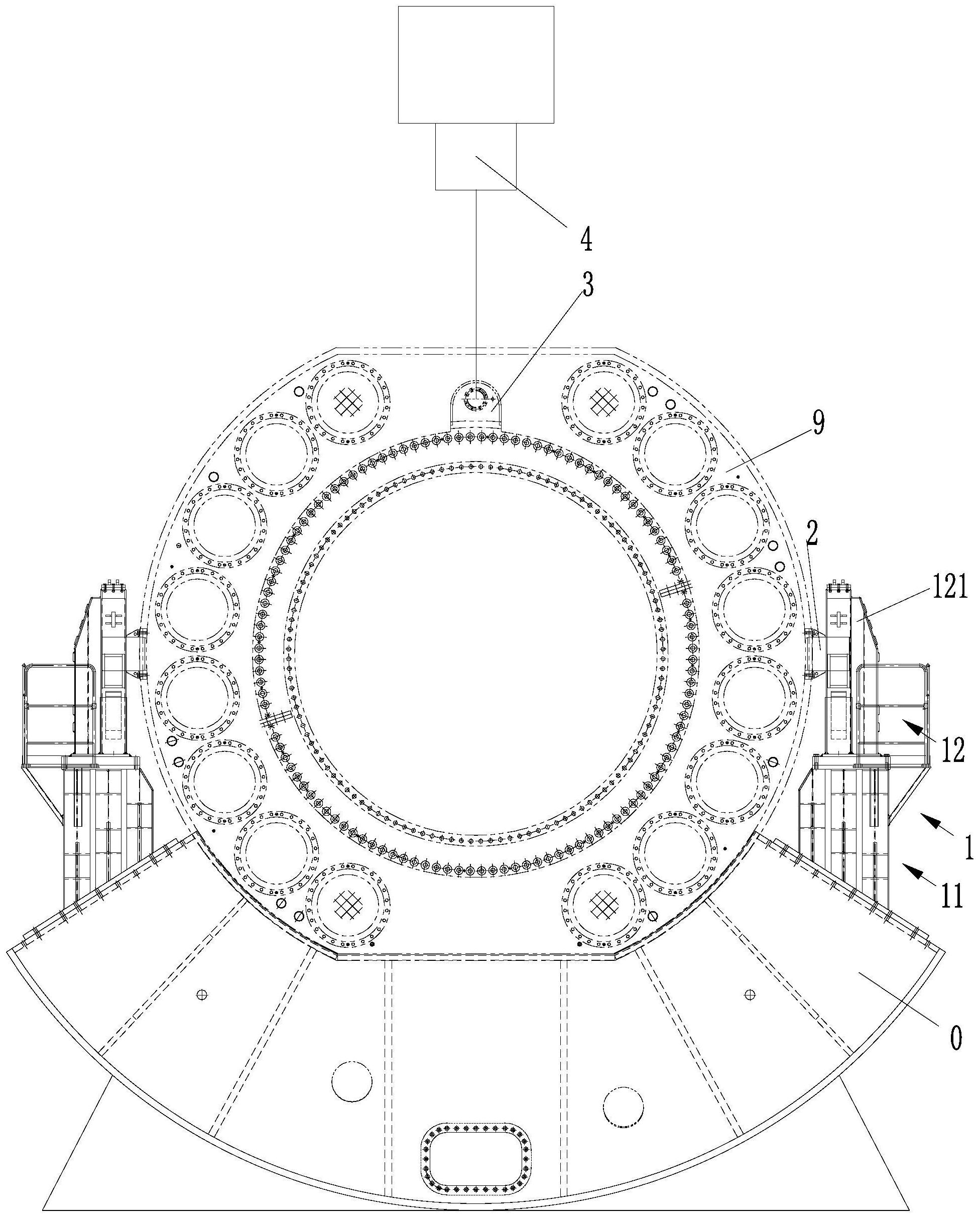 一种超大直径盾构机主驱动翻身装置及方法