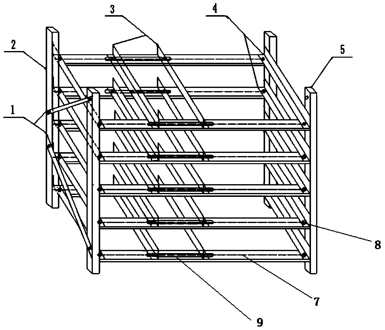 一种用于异形托辊的放置架