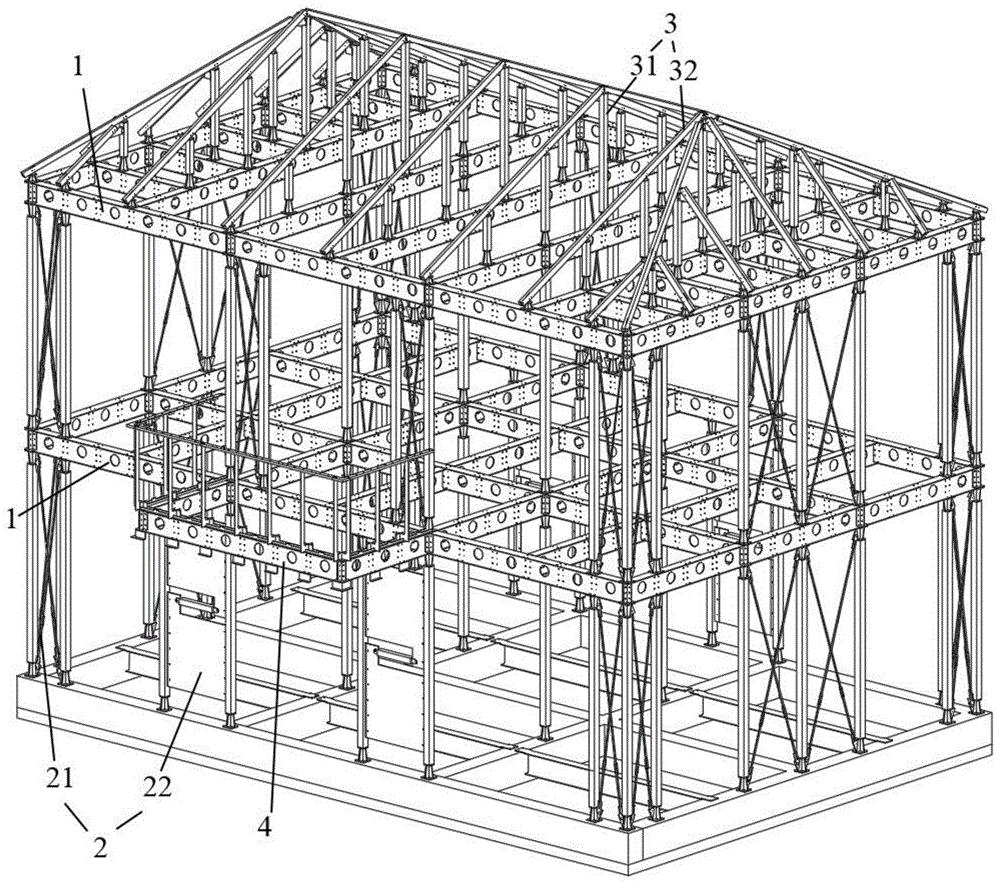 cn110965635a_一种建筑的支撑结构及分层工业化建筑在审