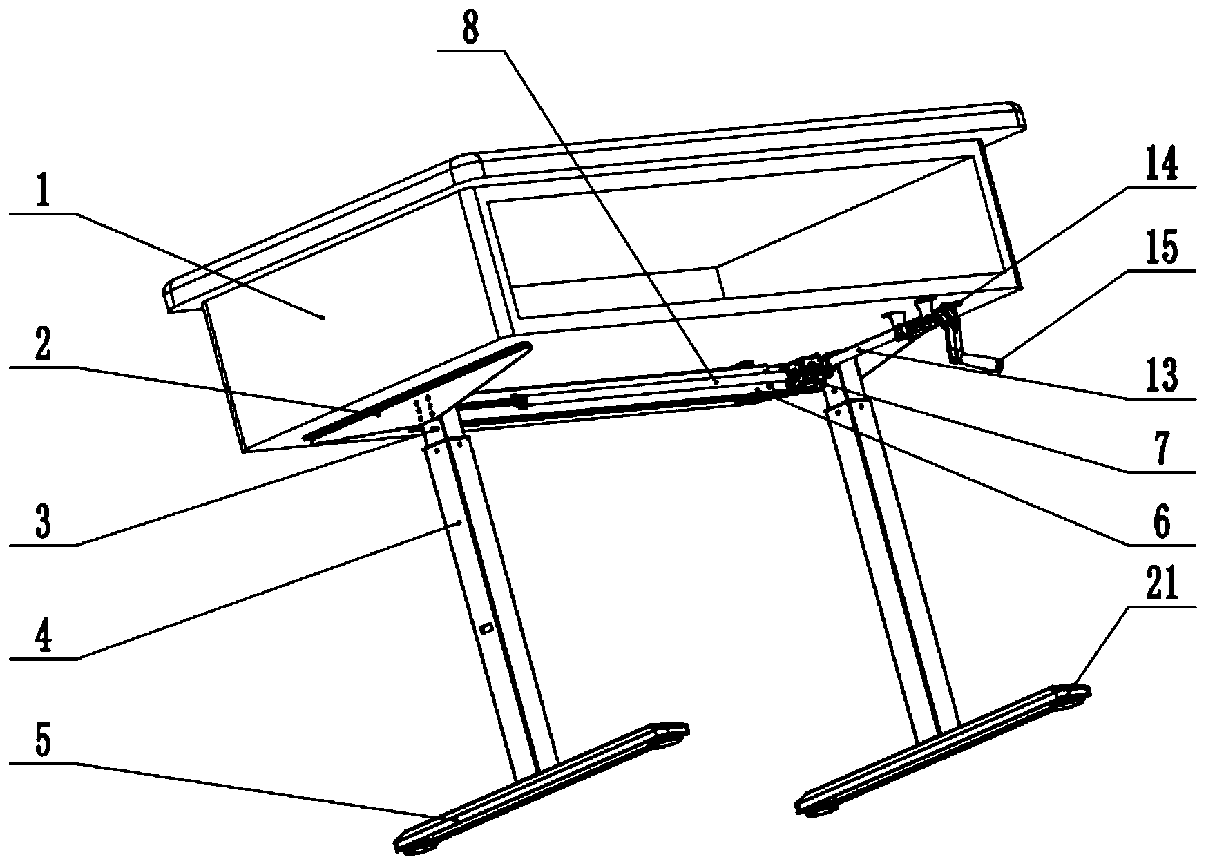 一种可调式学生课桌专利_专利申请于2019-12-16_专利查询 - 天眼查