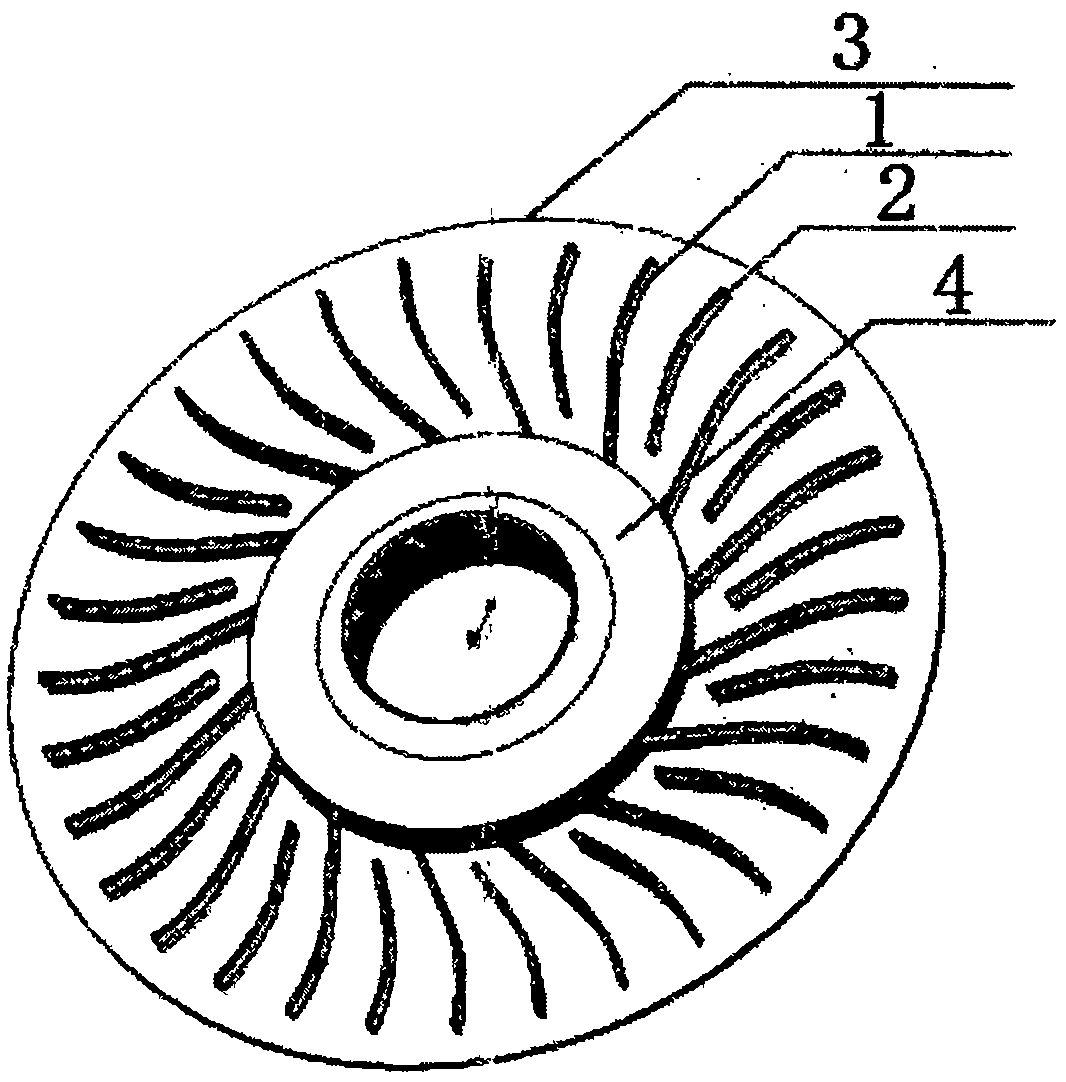 半开式分流小流量高压离心风机叶轮