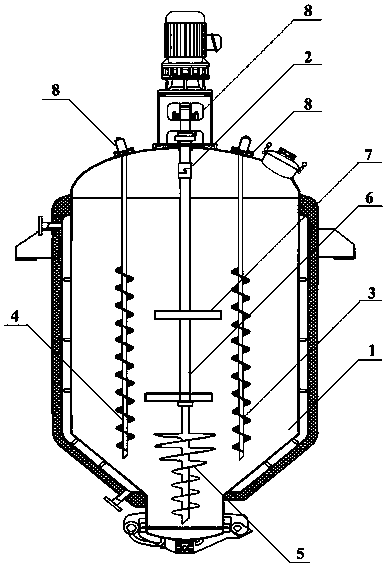 一种高效搅拌自动排渣中药醇沉罐