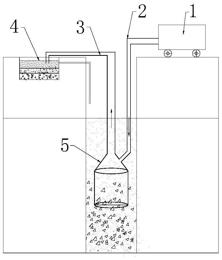 混合腔上部还通过高压空气管道与空气压缩机相连,一种洗井施工方法