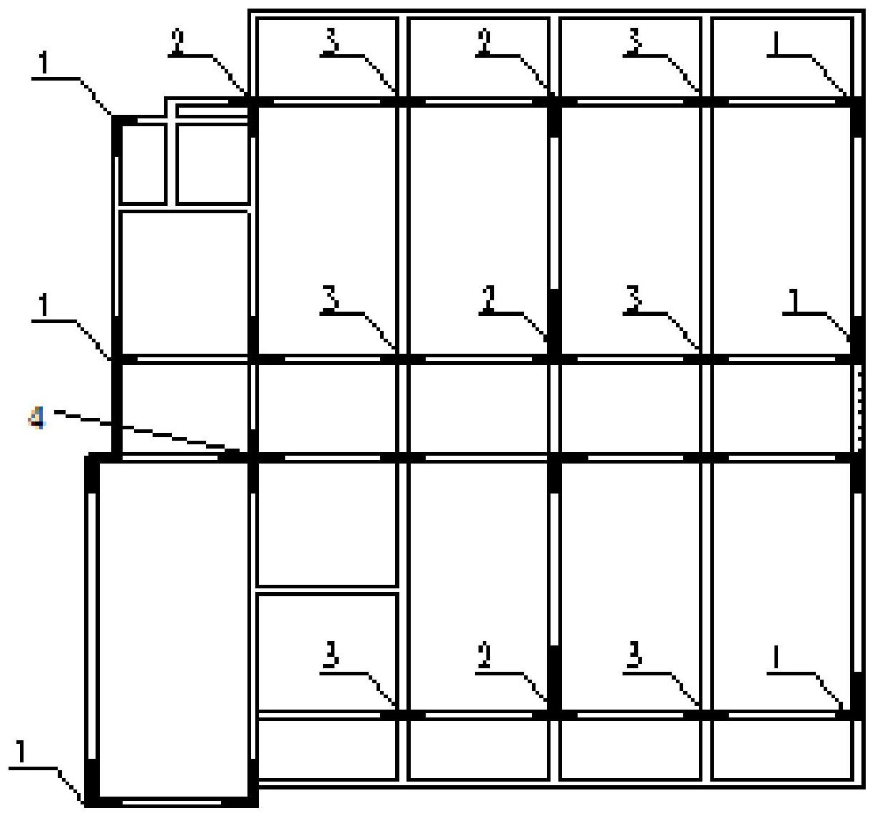 一种装配式高层钢结构住宅异形柱钢框架结构