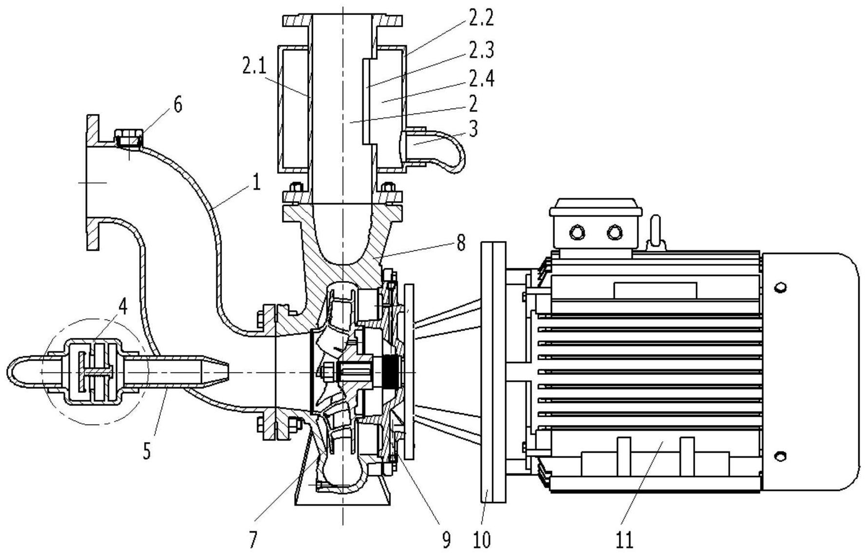一种离心泵自吸装置