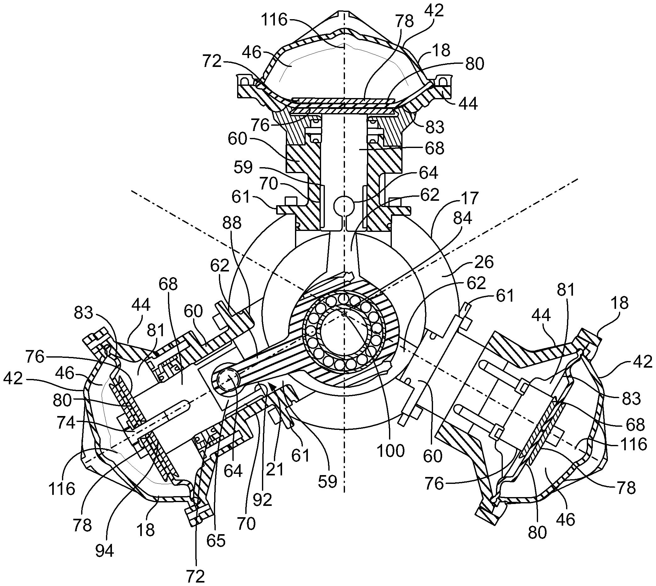带有偏移滑块曲柄的电动隔膜泵