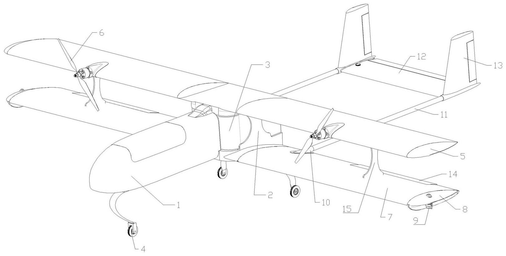 双翼飞机结构图图片