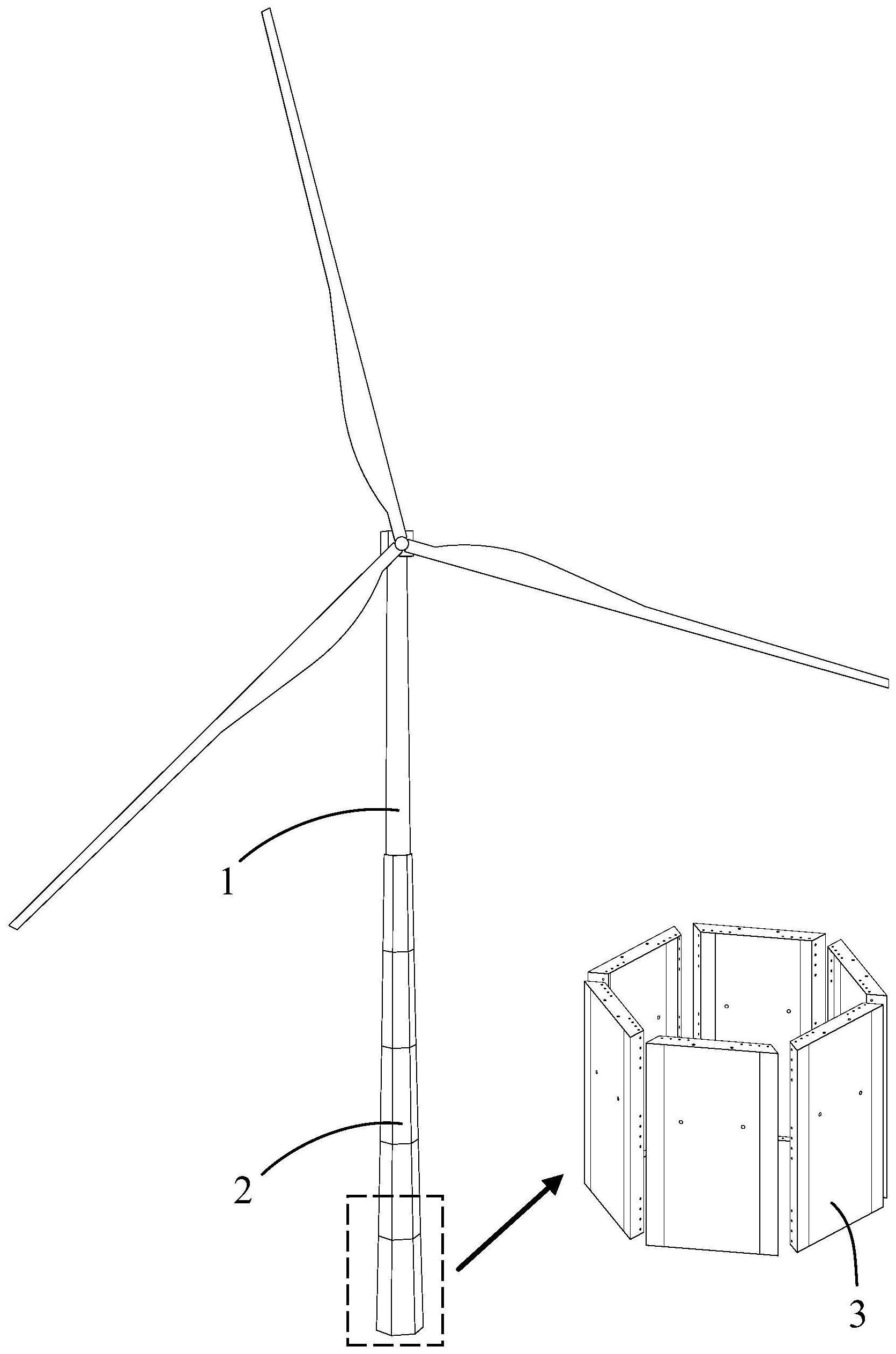 cn111794914a_一种基于边缘钢板约束混凝土板的装配式混合风电塔筒