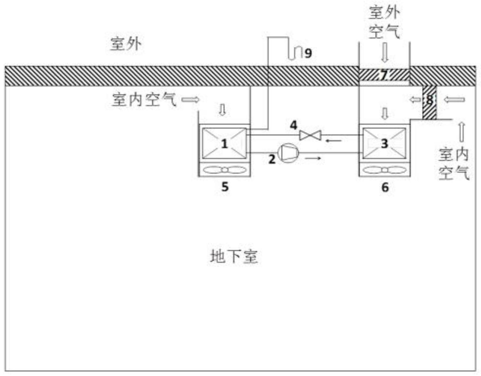 cn111795437a_基于热泵驱动的地下室通风除湿设备