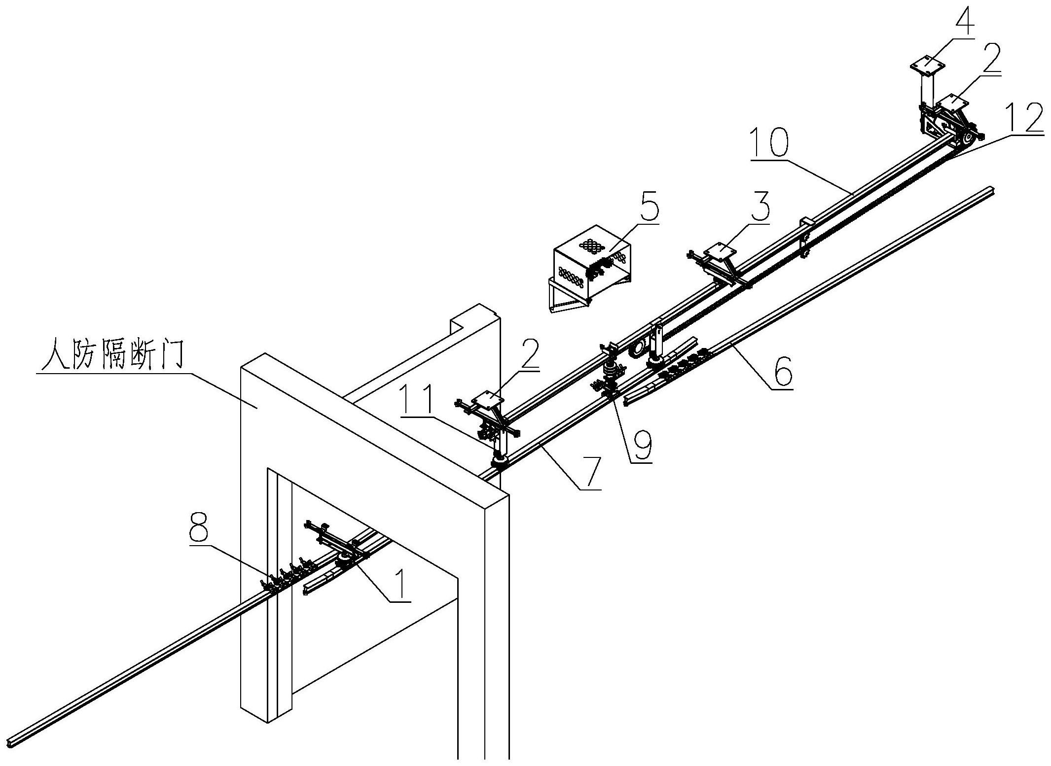 cn111806307a_一种人防隔断门处移动式接触网
