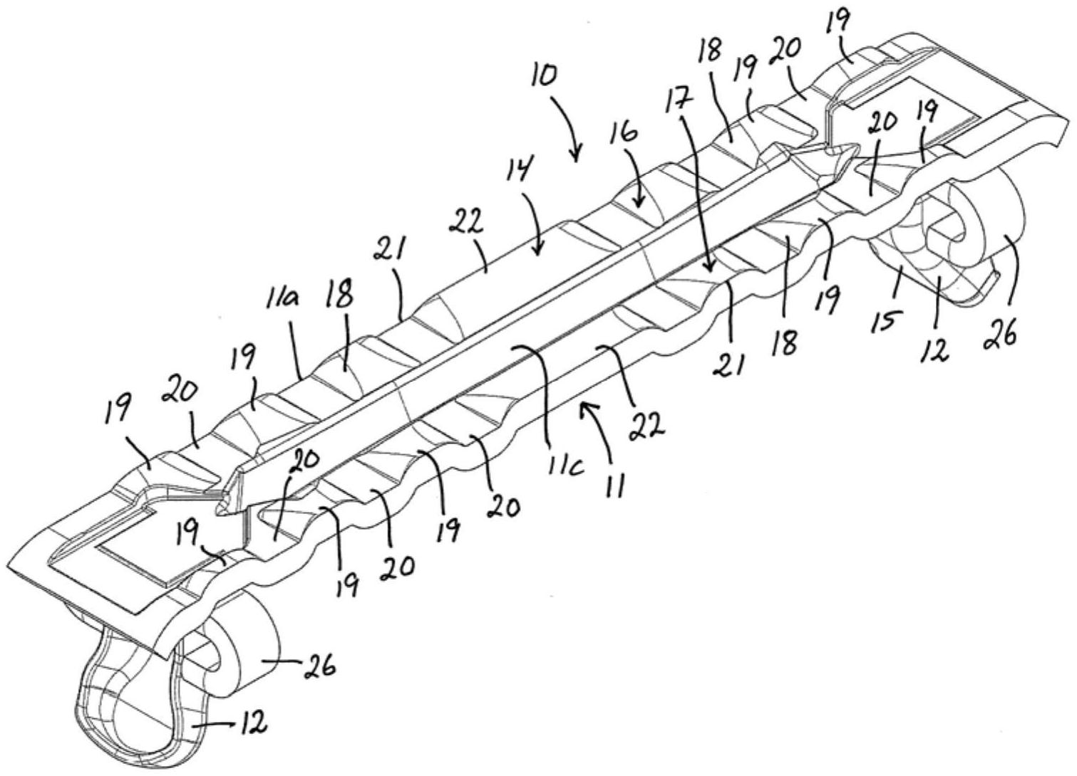 具有横杆构件的履带部及由该履带部形成的履带