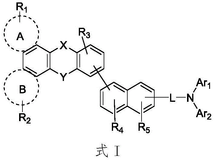 含萘結構的雜蒽衍生物有機電致發光材料及製備方法與應用