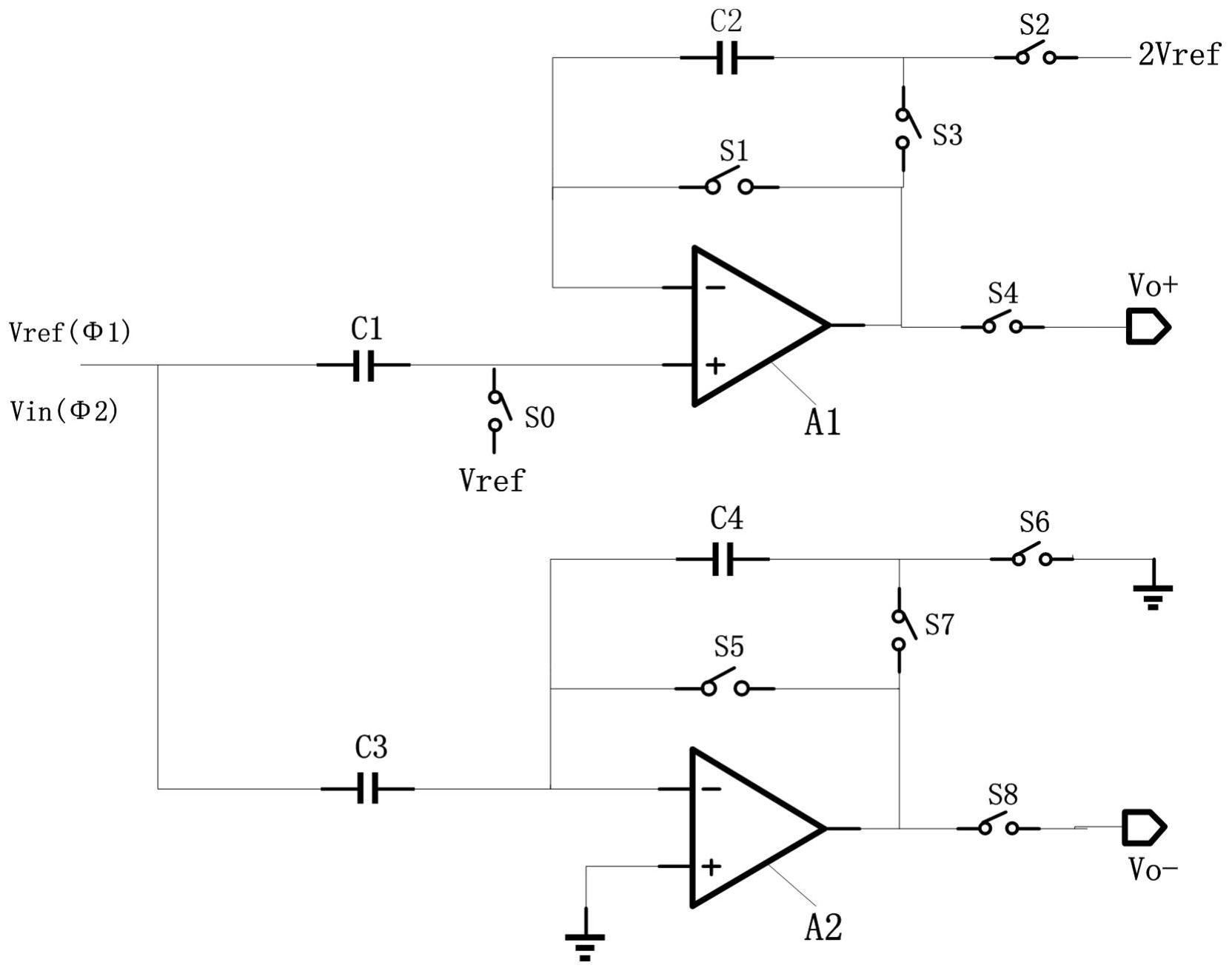 一种开关电容型单端转差分电路
