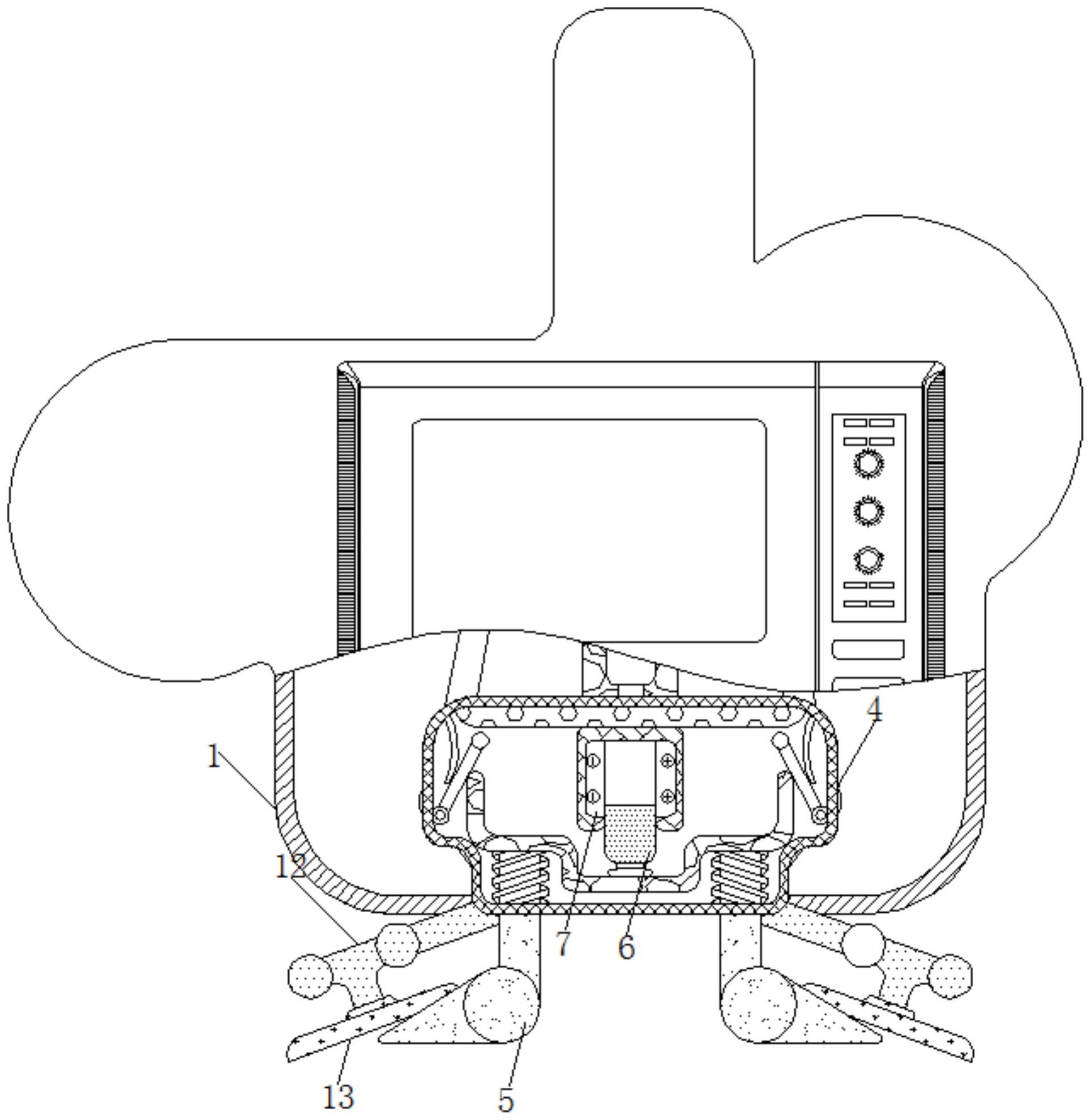 一种根据地面凹凸进行自动平整的节能型园林覆土机