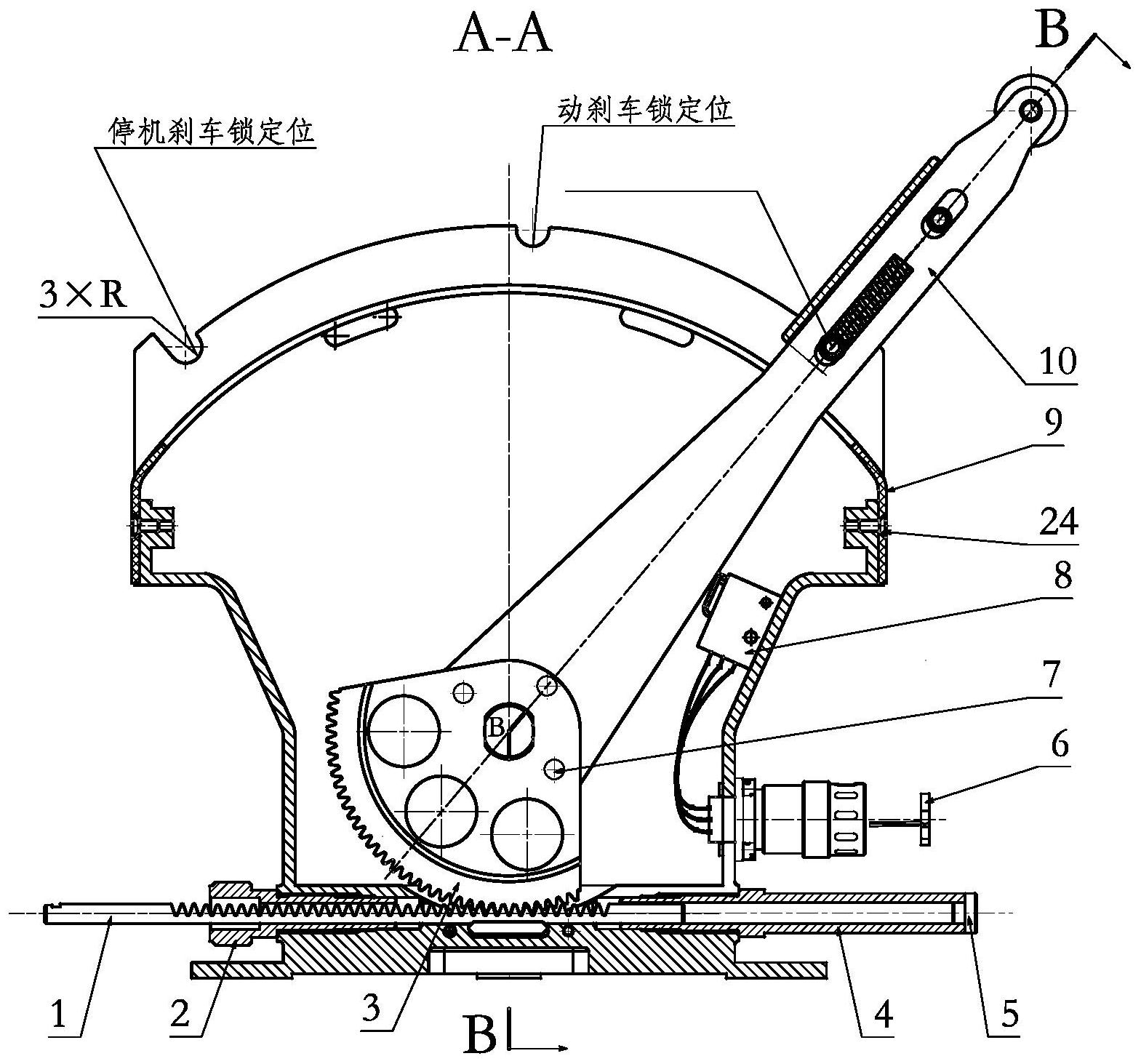 一种手动刹车操纵装置