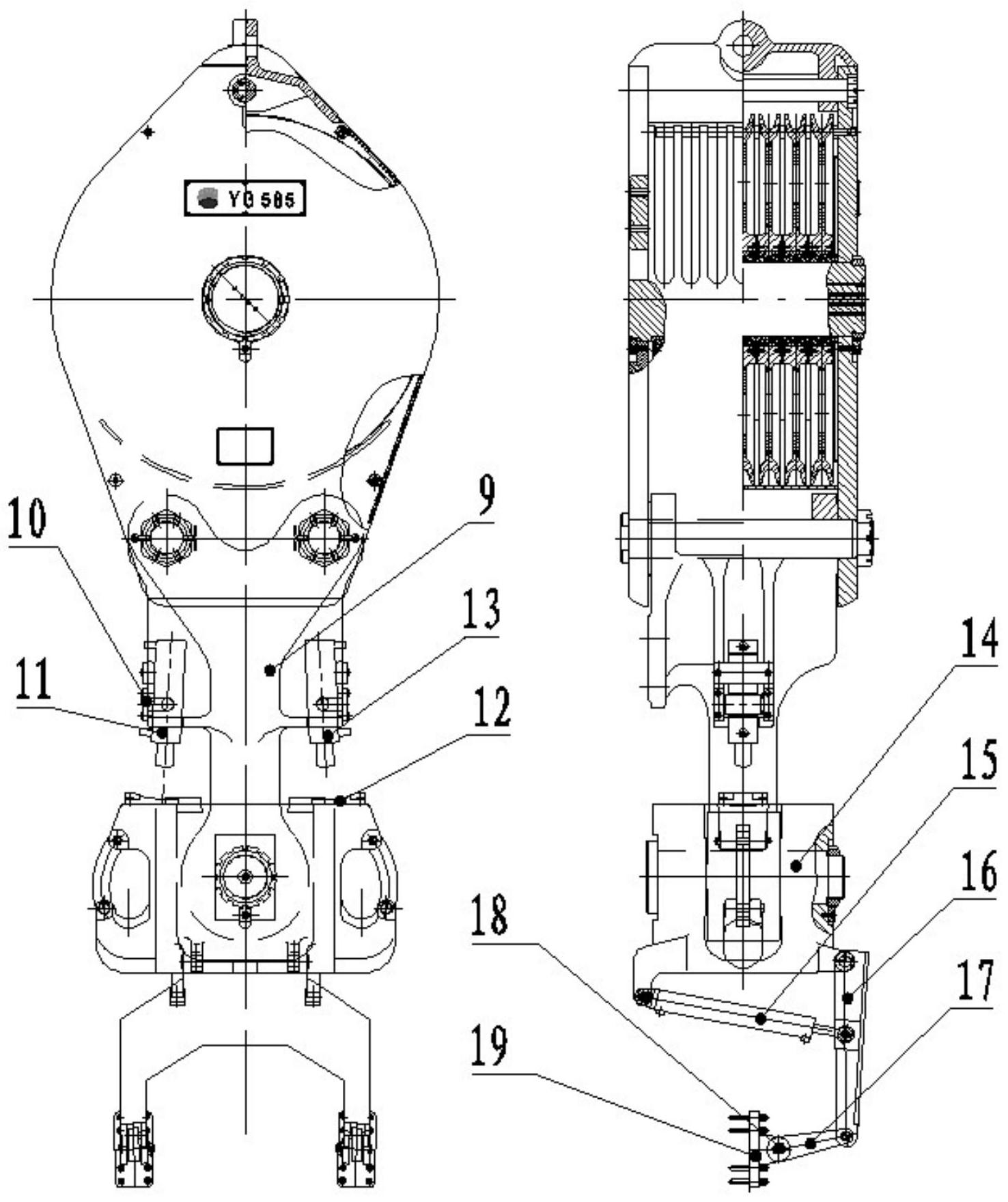 大钩装置,通过二维旋转结构可适应钻井船或者浮式钻井平台的摇摆工况